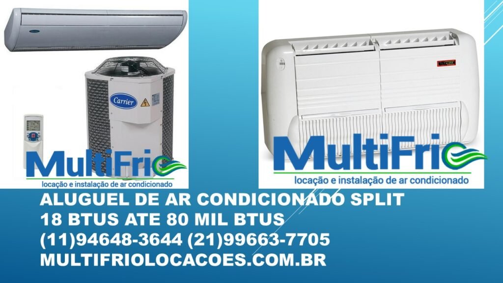  Aluguel de ar condicionado JANELA ar portatil Ar Condicionado Cassete Ar Condicionado Split bairro Glória  RJ
