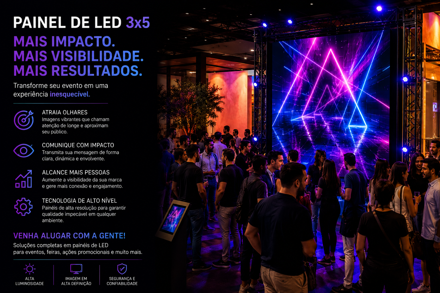 Aluguel de Óculos Virtual, Projetor, Totens de Credenciamento e Painel de LED para Feiras, Eventos, Palestras, Congressos e Shows no Construsummit 2026 – Florianópolis